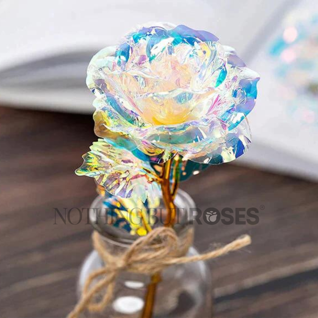 galaxy rose, enchanted galaxy rose, dome rose, light up rose, glass rose, crystal rose