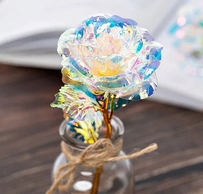 galaxy rose, enchanted galaxy rose, dome rose, light up rose, glass rose, crystal rose